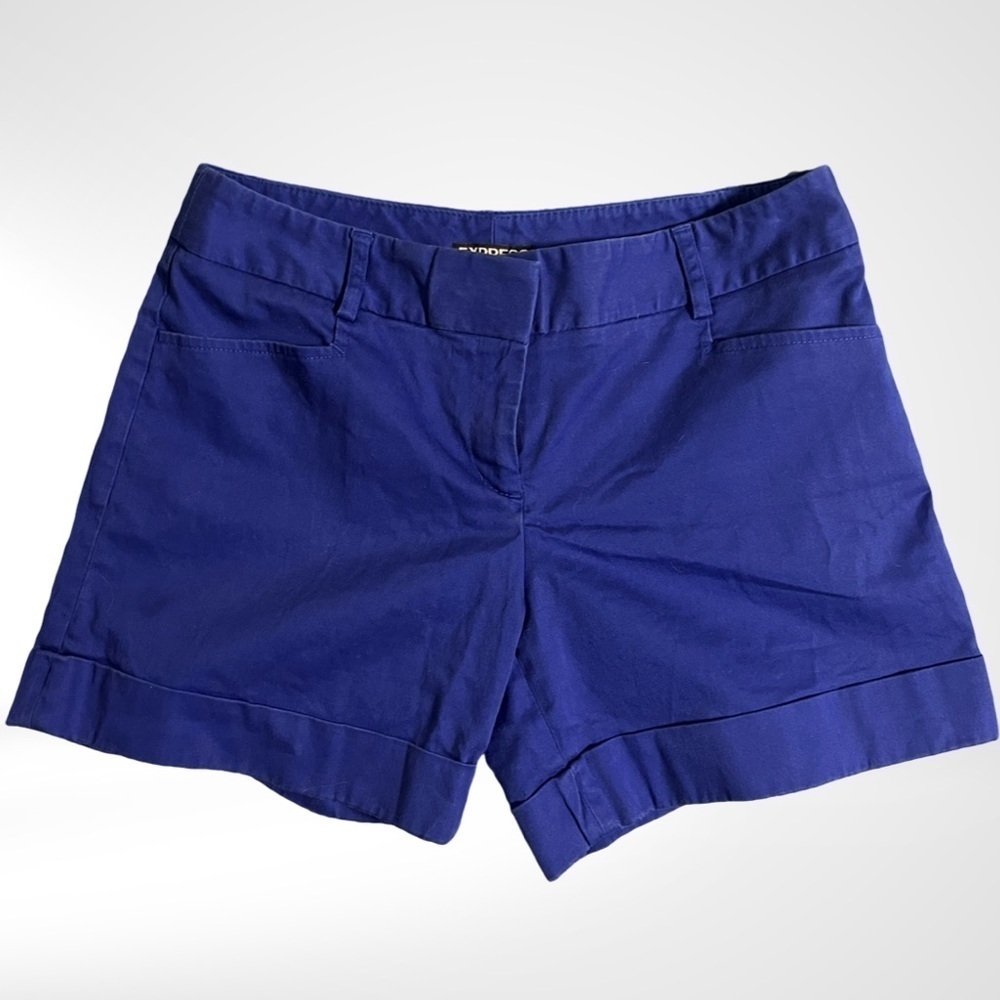EXPRESS Blue Cotton Shorts Size 0​​​​​​​